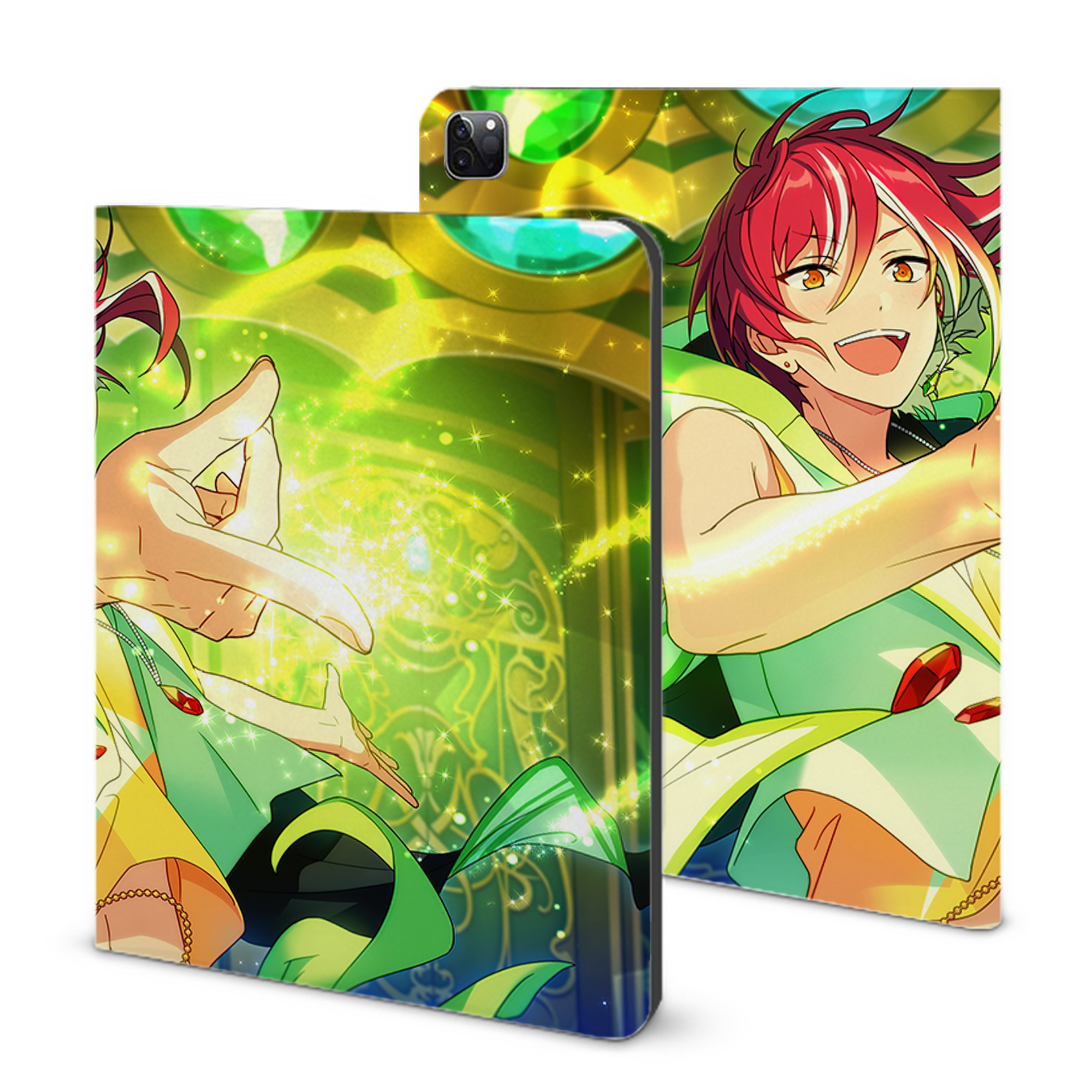 （画像用） あんさんぶるスターズ! Ensemble Stars IPad ケース ブック型 PUレザー TPU 耐衝撃 軽量 薄型 ペン収納なし 全面保護 IPad 各モデル対応